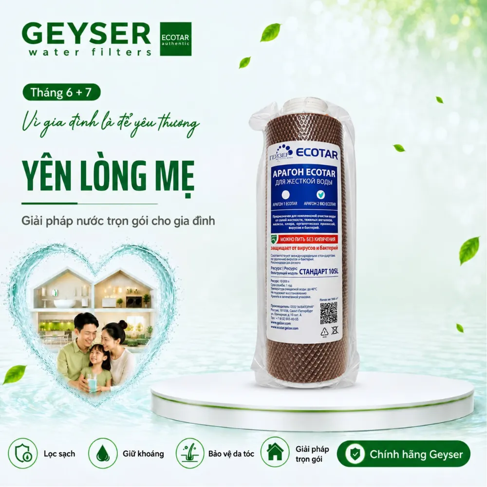 Lõi lọc Geyser Ecotar 4 Aragon Bio Ecotar nhập chính hãng
