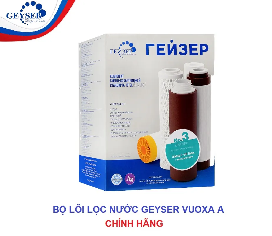 Thay lõi bộ tiền xử lý máy lọc nước ion kiềm điện giải Geyser Vuoxa A