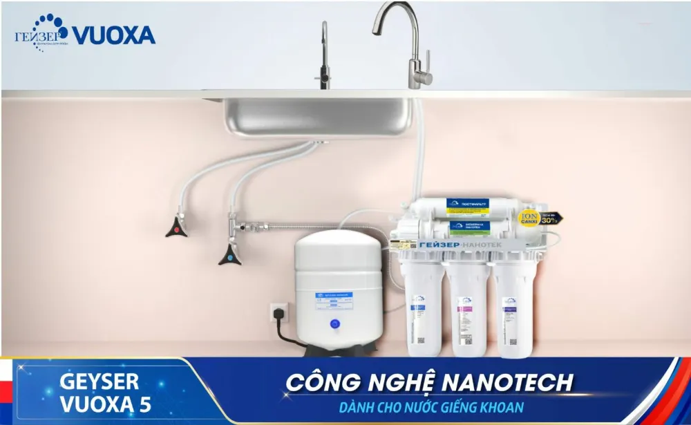 Máy lọc nước RO -Nano 2 in 1 Geyser Vuoxa 5 – hình ảnh chi tiết
