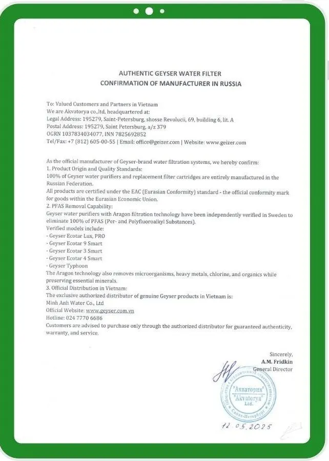 Máy lọc nước tắm Geyser Typhoon 10BB NEW - ảnh 2