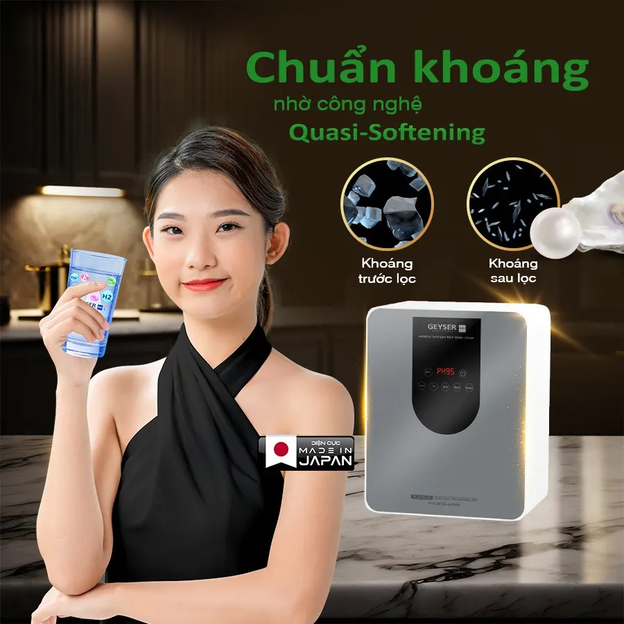 Công nghệ Quasi-Softening giúp chuyển hóa khoáng dễ hấp thụ cho cơ thể
