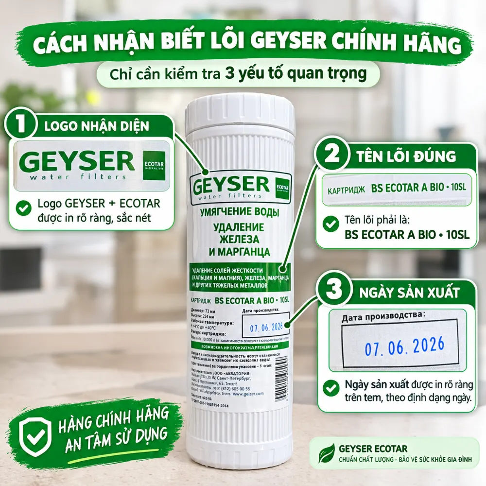 Lõi lọc nước Geyser Ecotar 4 nano Ecotar A Bio New - ảnh 2
