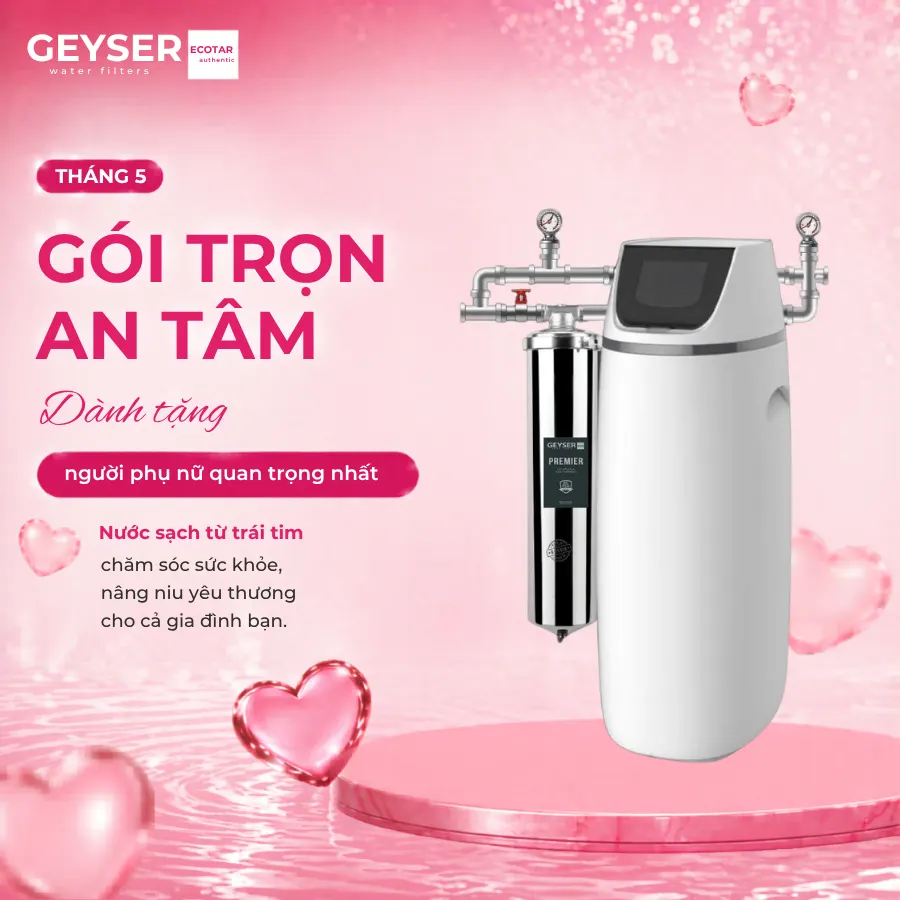 Lọc tổng đầu nguồn Geyser Ecotar 1F20S Smart chính hãng