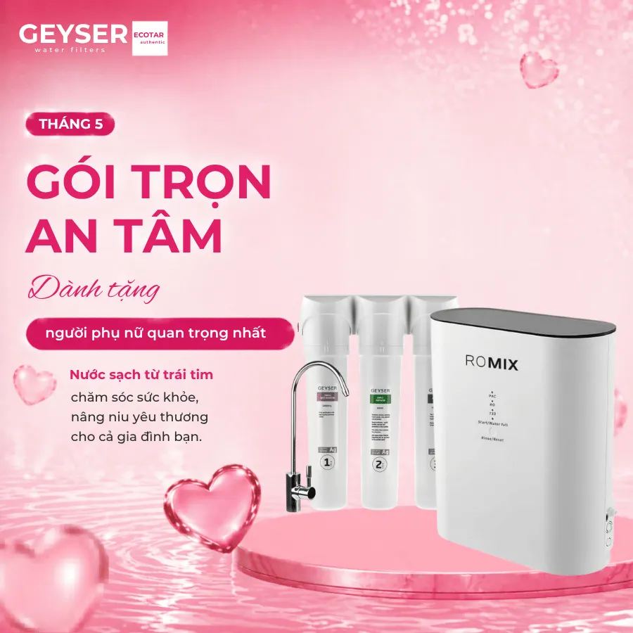 Máy lọc nước chuẩn khoáng Geyser Ecotar 3 ROMIX chính hãng
