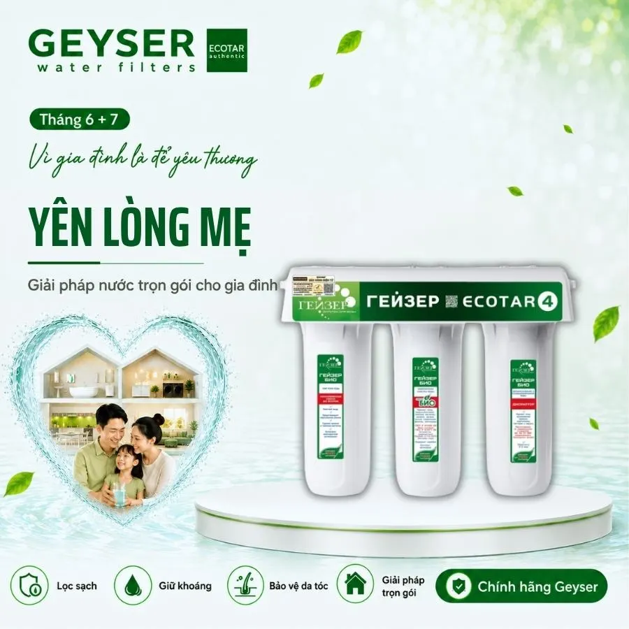 Máy lọc nước nano Geyser Ecotar 4 chính hãng