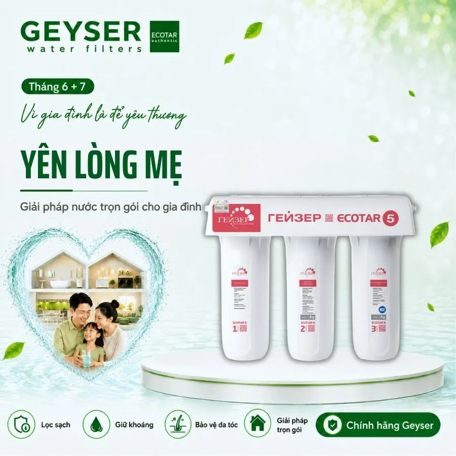 Máy lọc nước nano Geyser Ecotar 5 chính hãng
