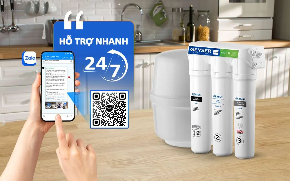 Geyser hỗ trợ tư vấn khách hàng 24/7 qua Zalo OA