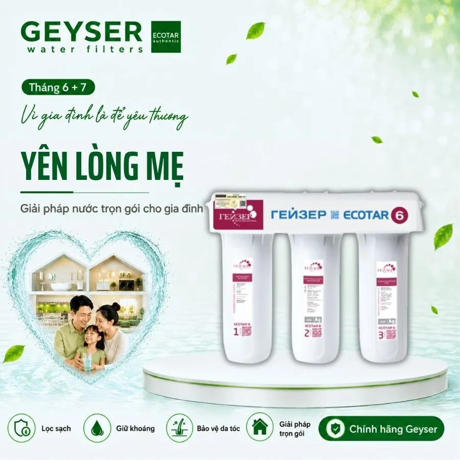 Máy lọc nước nano Geyser Ecotar 6 chính hãng