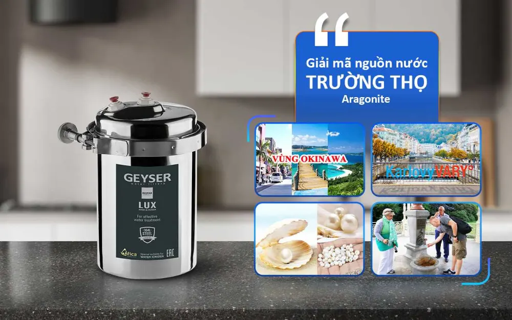 Bí quyết trường thọ của người dân trên đảo Okinawa là dùng nước chứa khoáng chất Aragonite