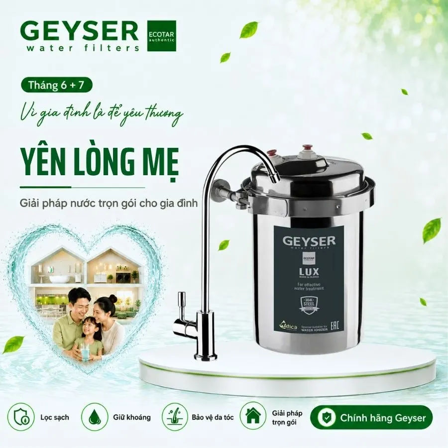 Máy lọc nước chuẩn khoáng Geyser Ecotar Lux chính hãng