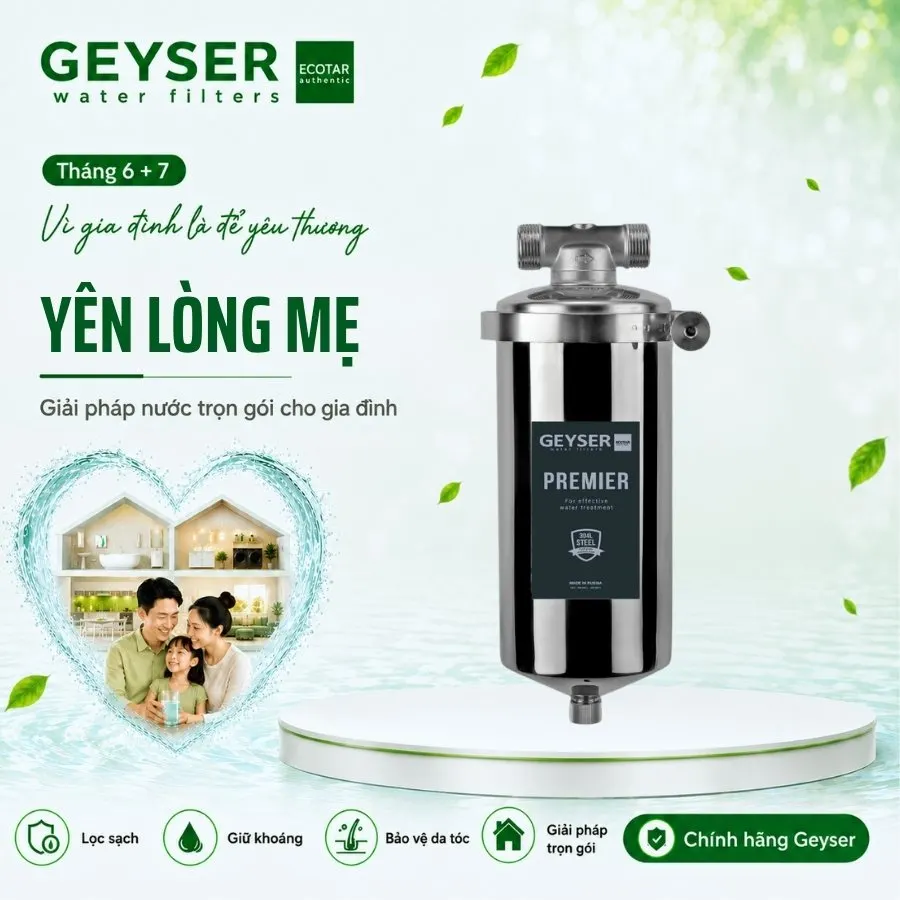 Lọc tổng đầu nguồn Geyser Ecotar Premier 10BB chính hãng