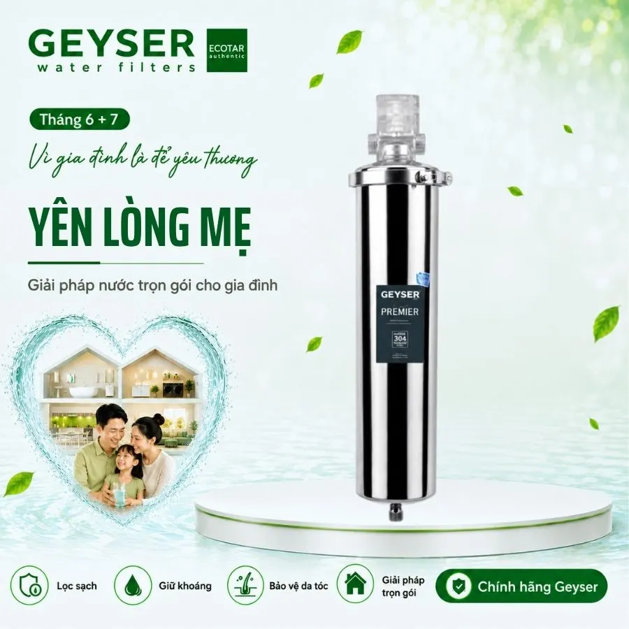 Lọc tổng đầu nguồn Geyser Ecotar Premier 20BB chính hãng