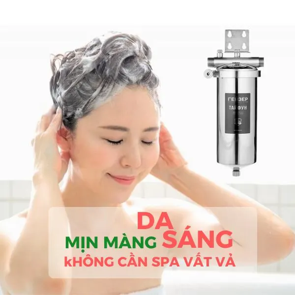 Nước từ máy Geyser Typhoon 10bb giúp làn da trở nên mịn màng hơn