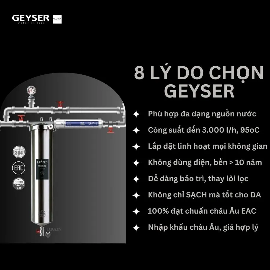 Hệ thống lọc nước tổng đầu nguồn Geyser Ecotar 1F1A - ảnh 6