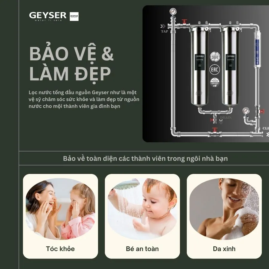 Geyser Ecotar 2F1A giải pháp bảo vệ sức khỏe toàn diện cho các thành viên và ngôi nhà của bạn
