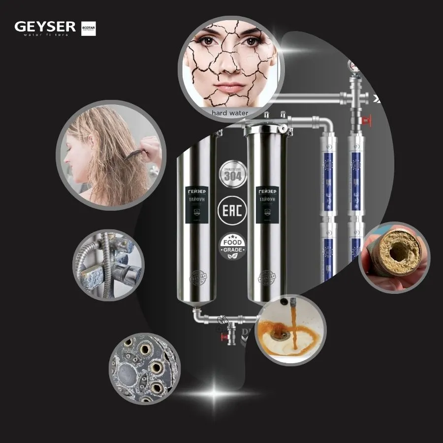 Hệ thống lọc tổng đầu nguồn Geyser Ecotar 2F4A mang lại hiệu quả xử lý bám cặn mạnh mẽ