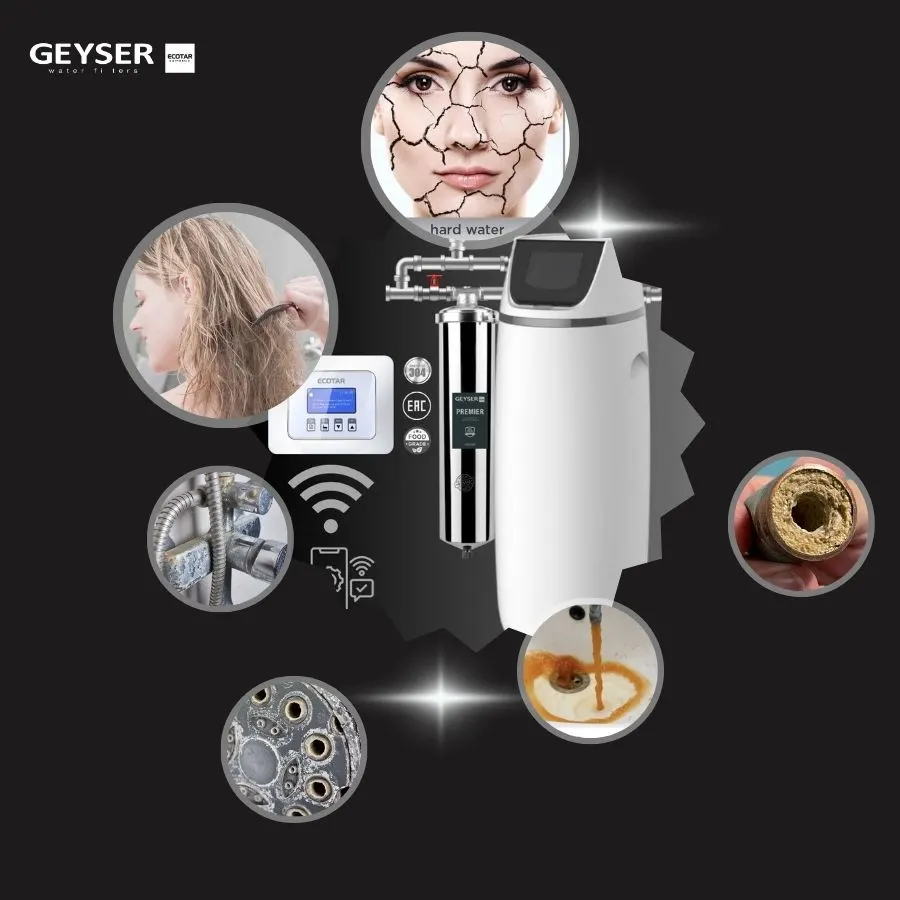 Hệ thống lọc tổng đầu nguồn gia đình tích hợp wifi thông minh Geyser Ecotar 1F20S Smart 1