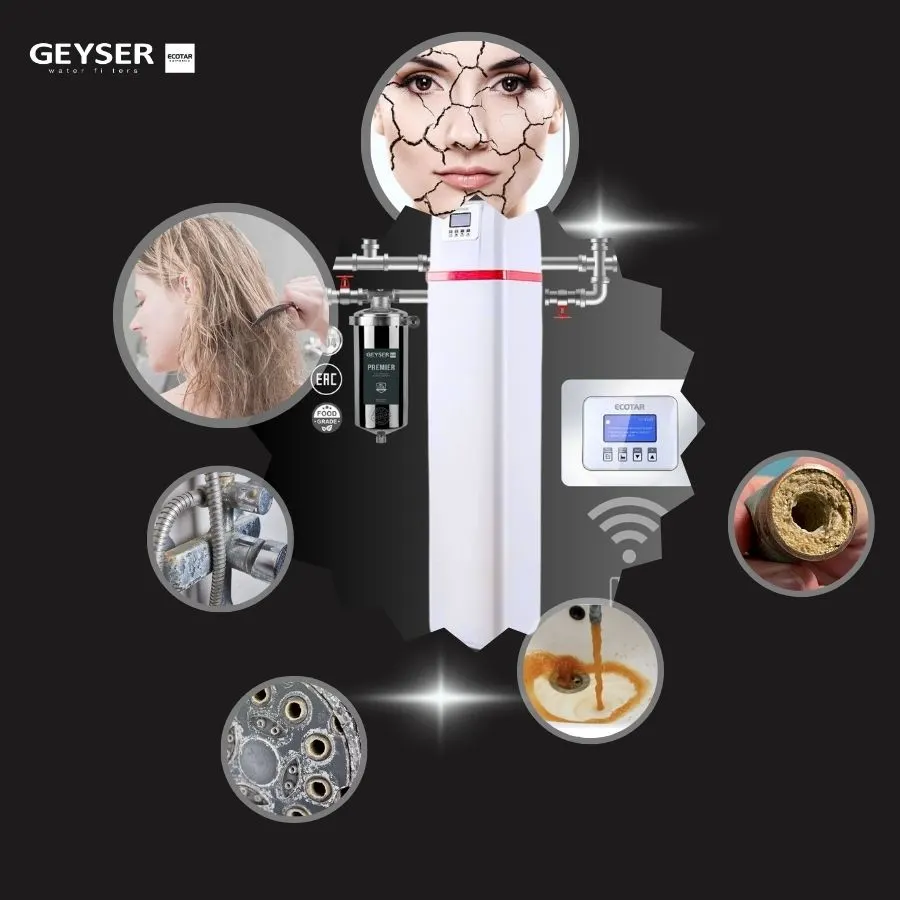 Hệ thống lọc tổng đầu nguồn gia đình thông minh Geyser Ecotar 1F10F Smart ngăn chặn triệt để các tác hại từ nước cứng