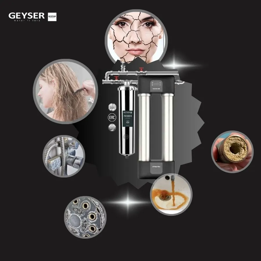 Lọc tổng đầu nguồn Geyser Ecotar 1F30UF công dụng ngăn chặn triệt để các tác hại từ nước cứng