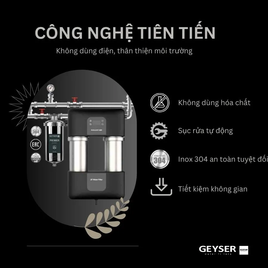 Lọc tổng đầu nguồn Geyser Ecotar 1F15UF thông minh - ảnh 6