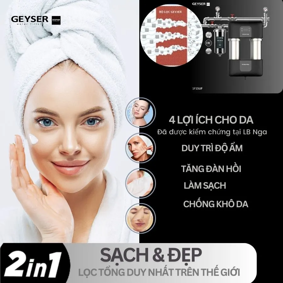 Hệ thống siêu lọc tổng đầu nguồn gia đình tích hợp điều khiển thông minh Geyser Ecotar 1F15UF 10