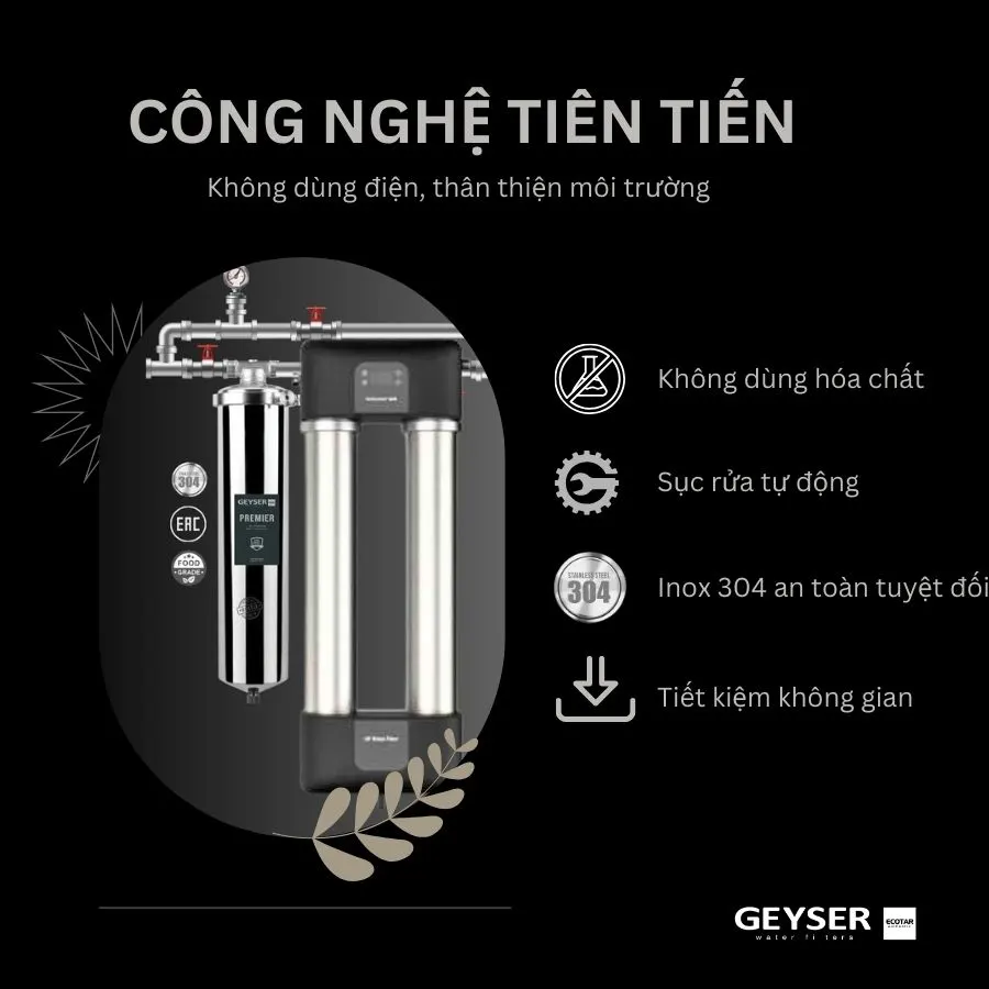 Lọc tổng đầu nguồn Geyser Ecotar 1F30UF thông minh - ảnh 5