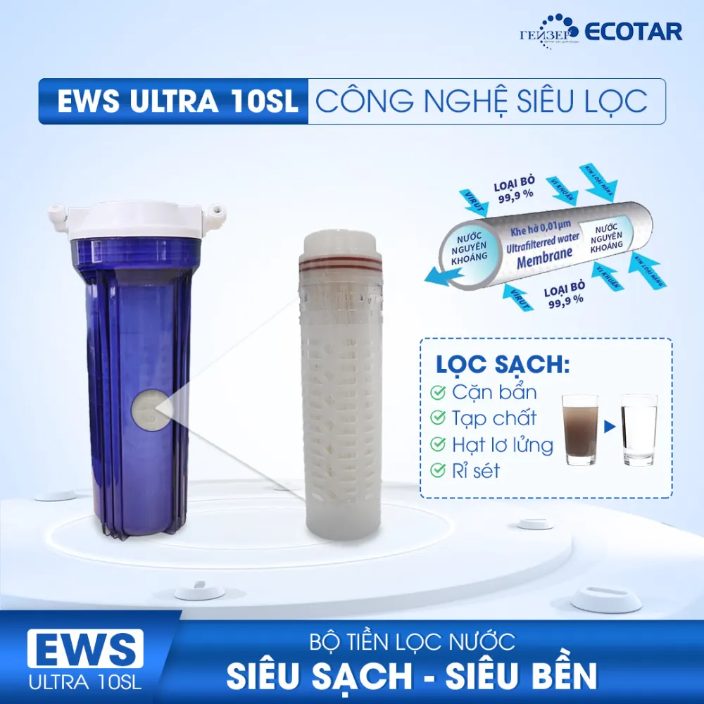 Bộ tiền lọc nước EWS Ultra 10SL Geyser - ảnh 2