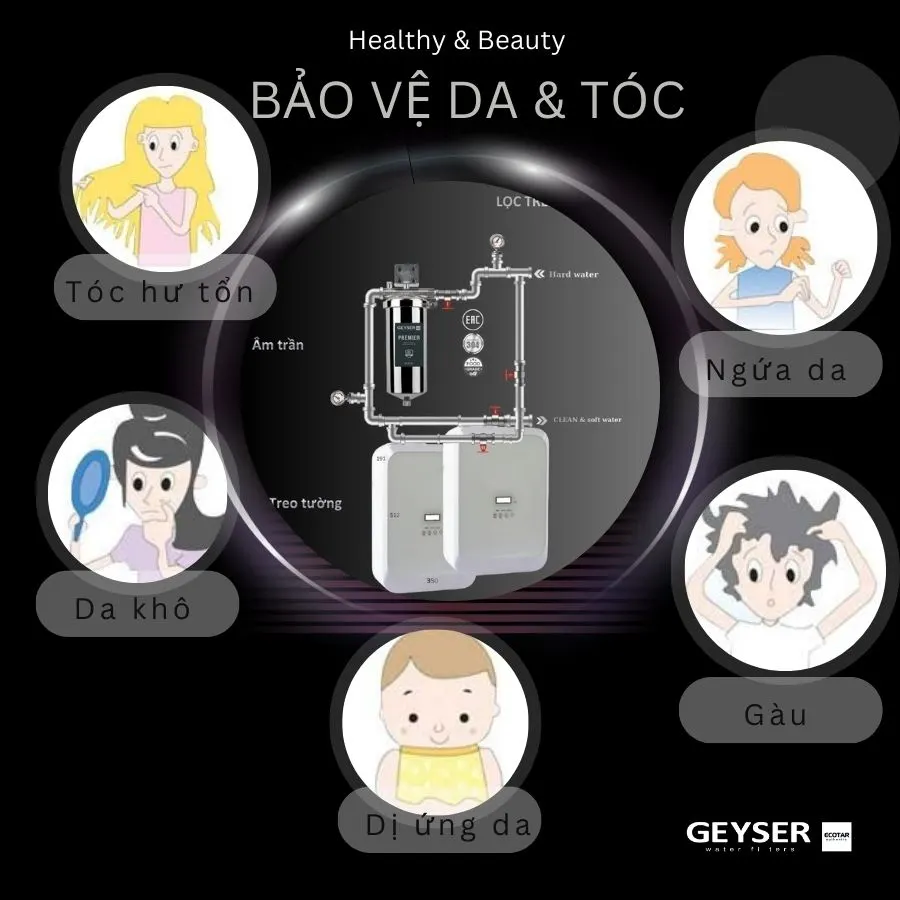 Lọc tổng âm trần trên đường ống Geyser Ecotar 1F2Ss loại bỏ tác nhân gây hại