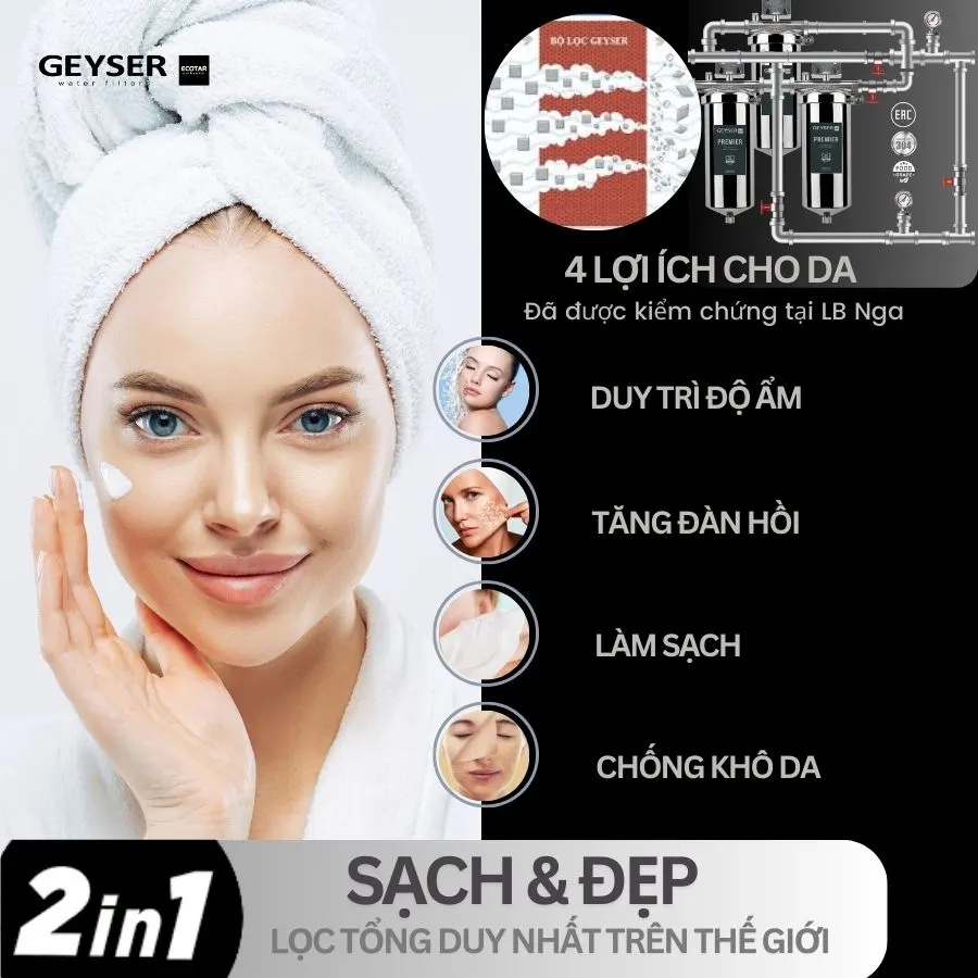 Lọc tổng đầu nguồn cho chung cư nước nóng nguội trực tiếp Geyser Ecotar 3Fs 7