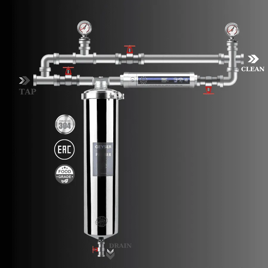 Hệ thống lọc nước tổng đầu nguồn Geyser Ecotar 1F1A chính hãng