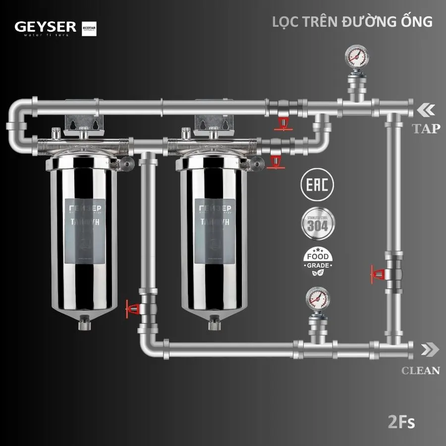 Lọc tổng đầu nguồn Geyser Ecotar 2Fs chính hãng