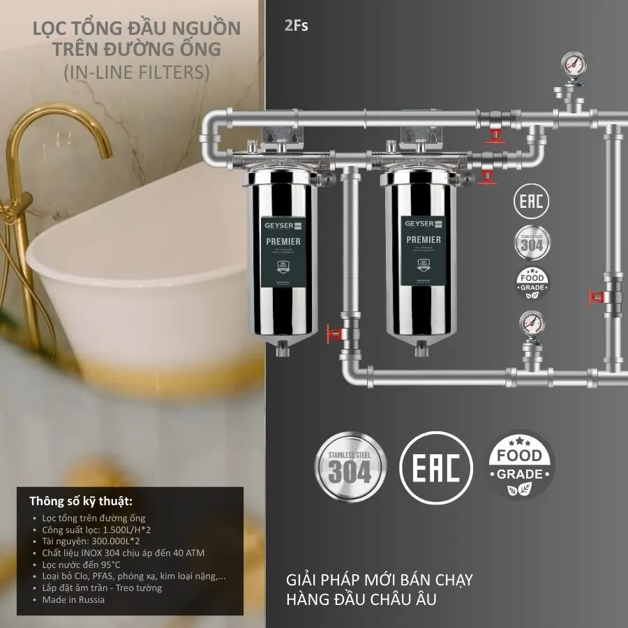 Lọc tổng đầu nguồn Geyser Ecotar 2Fs - ảnh 3