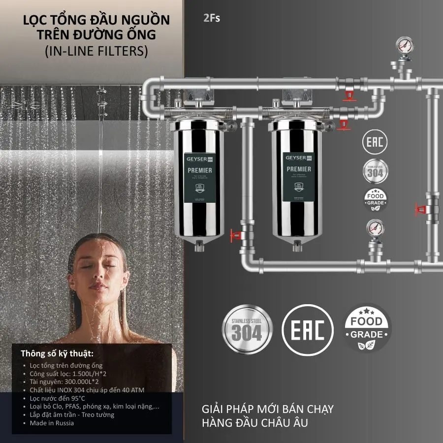 Lọc tổng đầu nguồn Geyser Ecotar 2Fs - ảnh 2