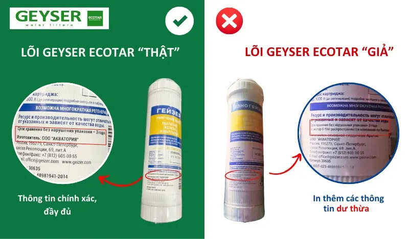 Lõi lọc nước Geyser Ecotar 4 nano Ecotar A Bio New - ảnh 3