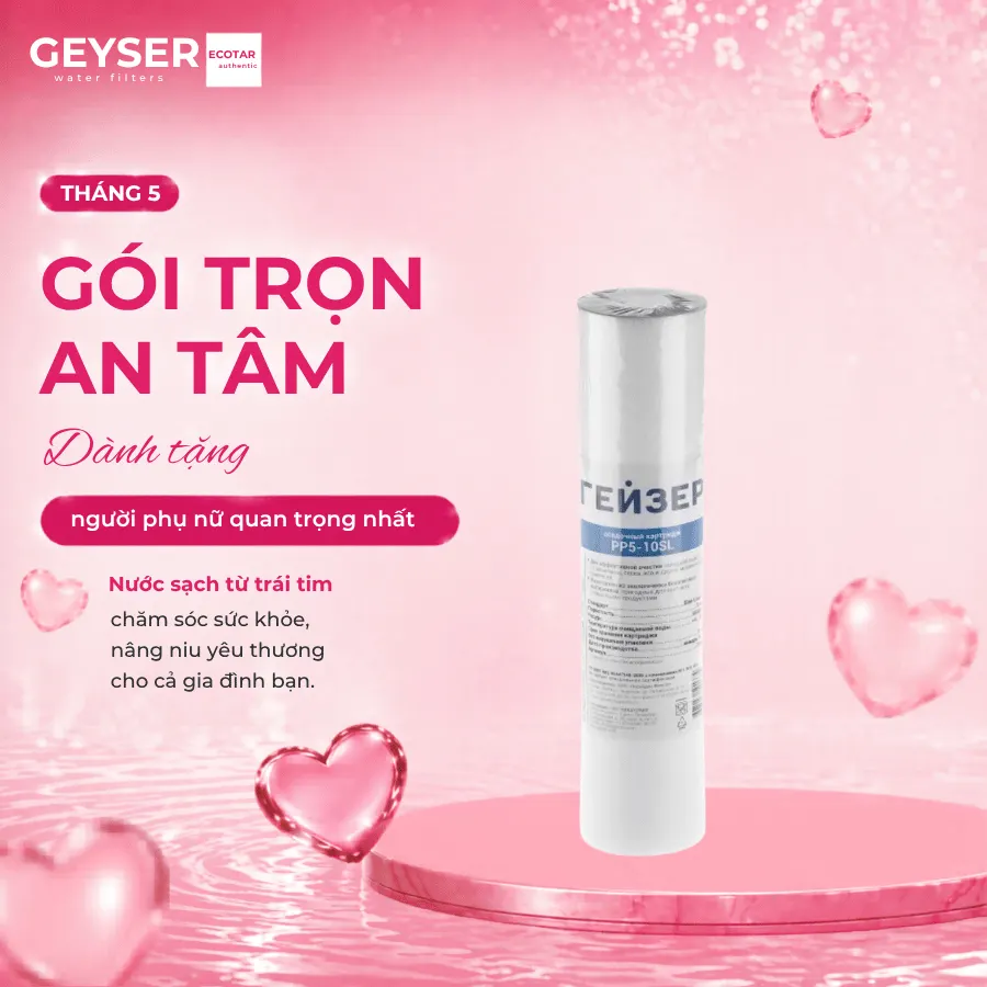 Lõi lọc nước Geyser Ecotar 2 PP5 – 10SL chính hãng