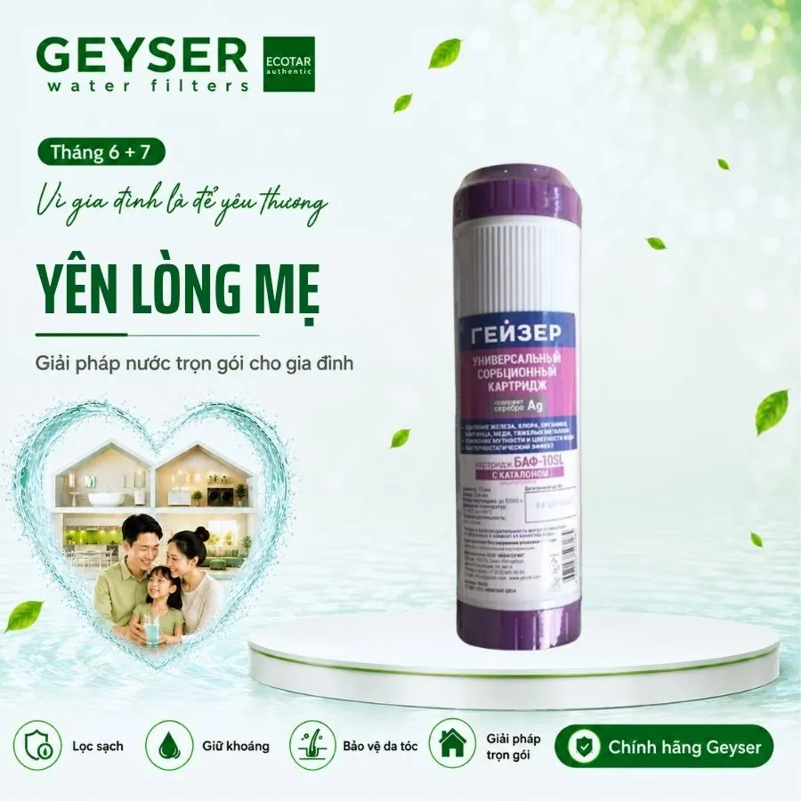 Lõi lọc nước Geyser Ecotar 3 BAF 4 in 1 (Lõi số 3) chính hãng