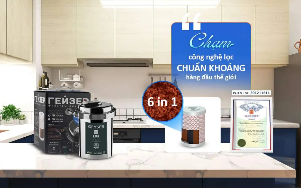 Ecotar Lux được tích hợp công nghệ lọc chuẩn khoáng tiên tiến