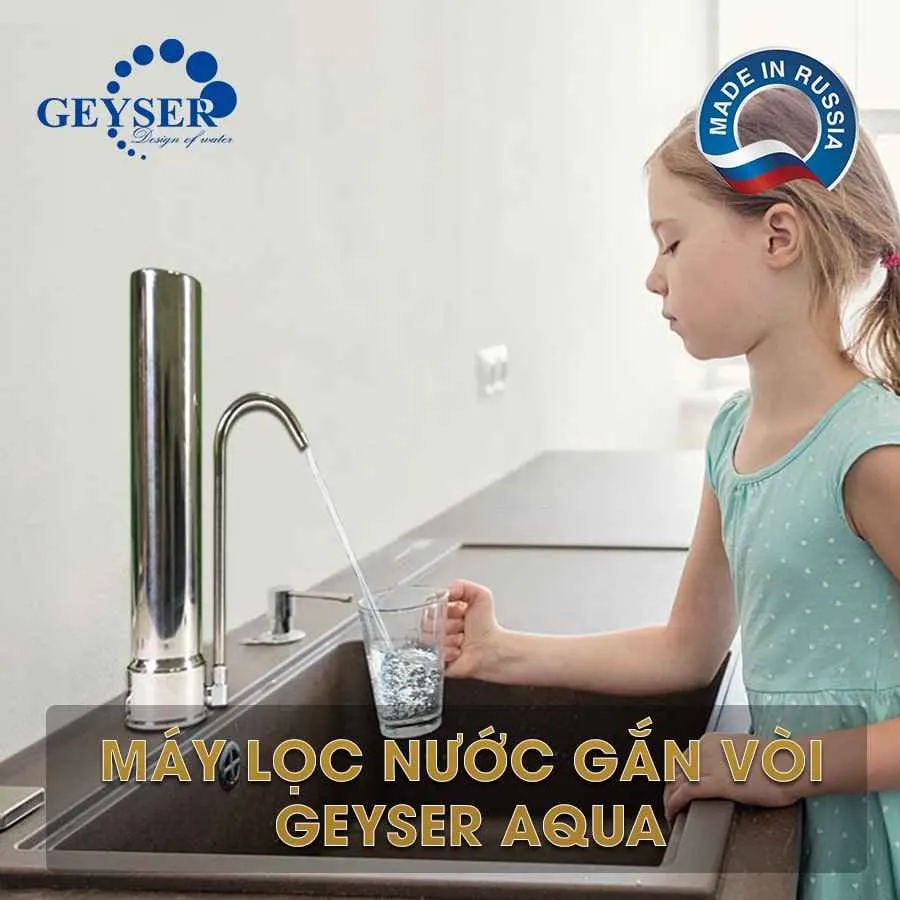 Máy lọc nước mini gắn vòi để bàn Geyser Aqua chính hãng