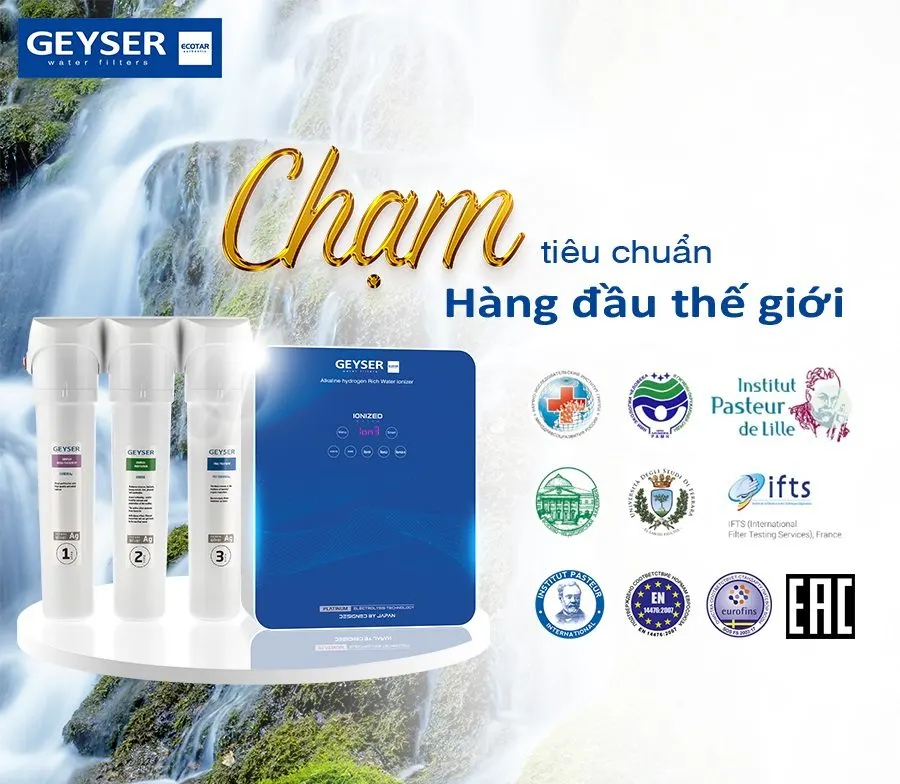 Máy lọc nước ion kiềm Geyser Ecotar 9 Slim T - ảnh 3