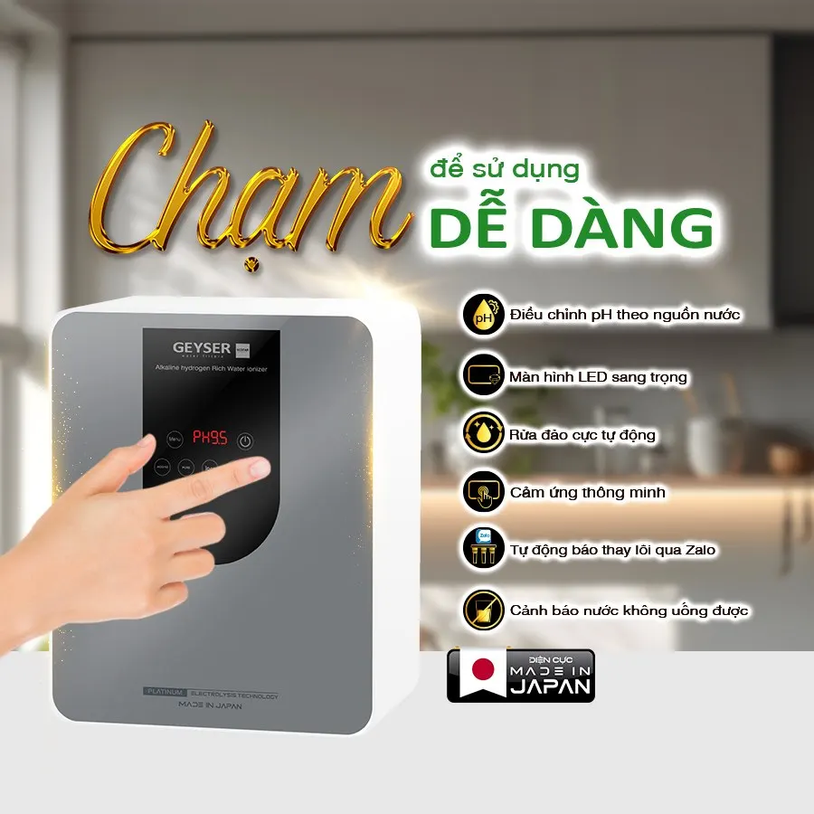 Chạm để sử dụng Ecotar 9 Pro dễ dàng, tiện lợi