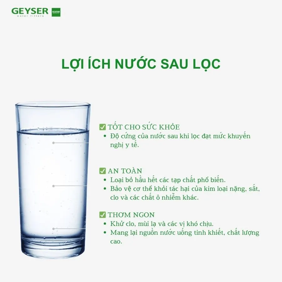 Lợi ích của nước sau lọc máy lọc nước nano Geyser Ecotar Bio 3