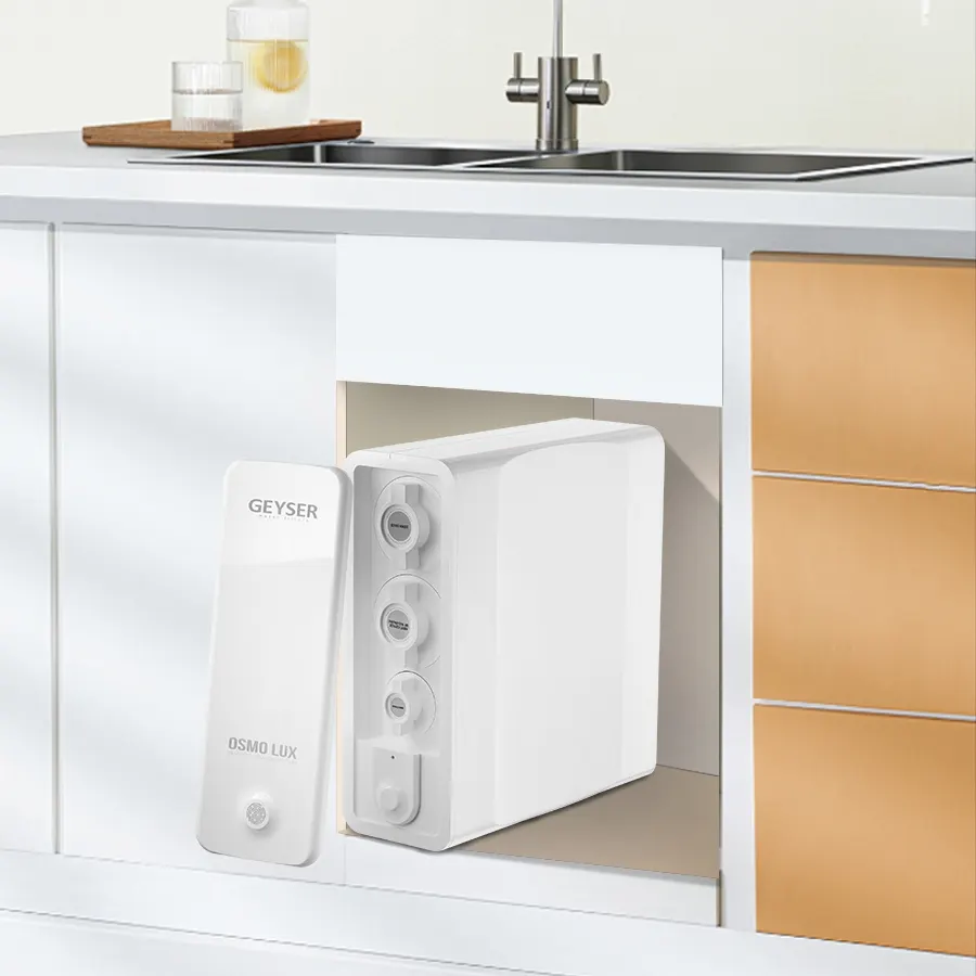 Máy lọc nước RO Geyser Ecotar Osmo Lux sử dụng công nghệ lọc RO công suất lớn tới 2 lít/ phút phù hợp cho nhu cầu gia đình, văn phòng, thương mại