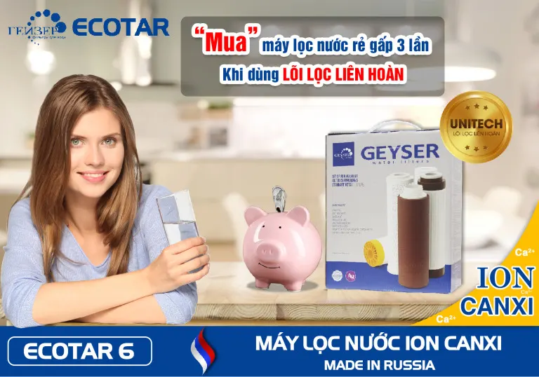 Tiết kiệm với Geyser Ecotar 6