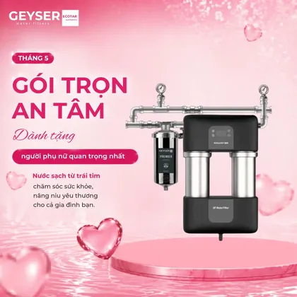 Hệ thống siêu lọc nước đầu nguồn gia đình Geyser Ecotar 1F15UF thông minh
