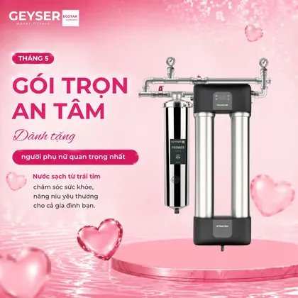 Hệ thống siêu lọc nước đầu nguồn gia đình Geyser Ecotar 1F30UF thông minh