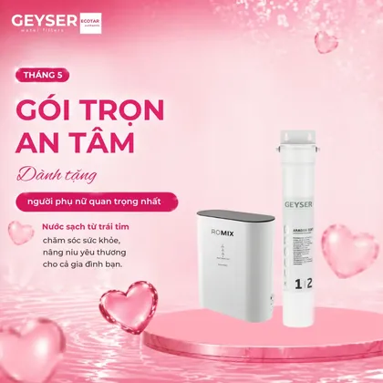 Máy lọc nước chuẩn khoáng Geyser Ecotar Accord Soft ROMIX cho máy pha cà phê