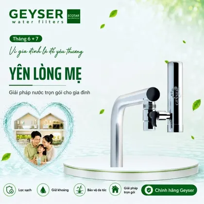 Máy lọc nước tại vòi Geyser Euro M