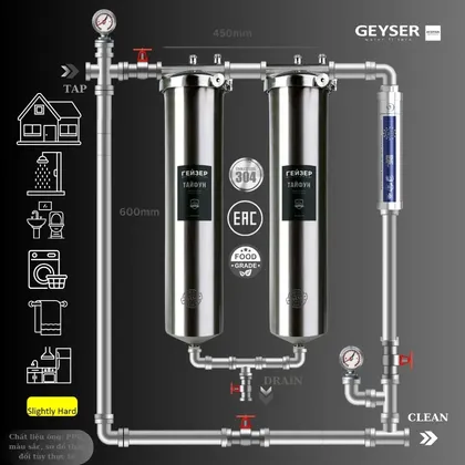 Hệ thống lọc nước tổng đầu nguồn Geyser Ecotar 2F1A
