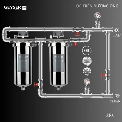 Lọc tổng đầu nguồn âm trần cho căn hộ chung cư Geyser Ecotar 2Fs